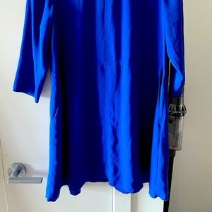 Cobalt Shift Dress with Pockets